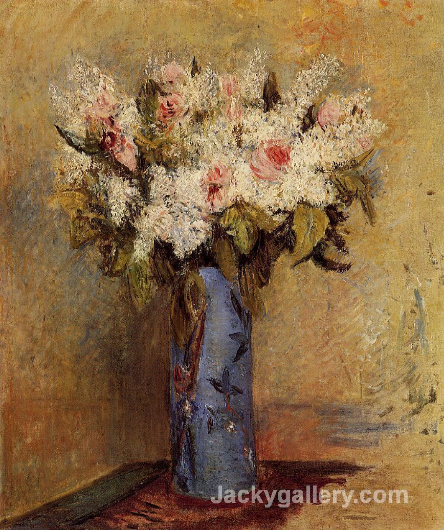 Vase of Lilacs and Roses by Pierre Auguste Renoir paintings reproduction